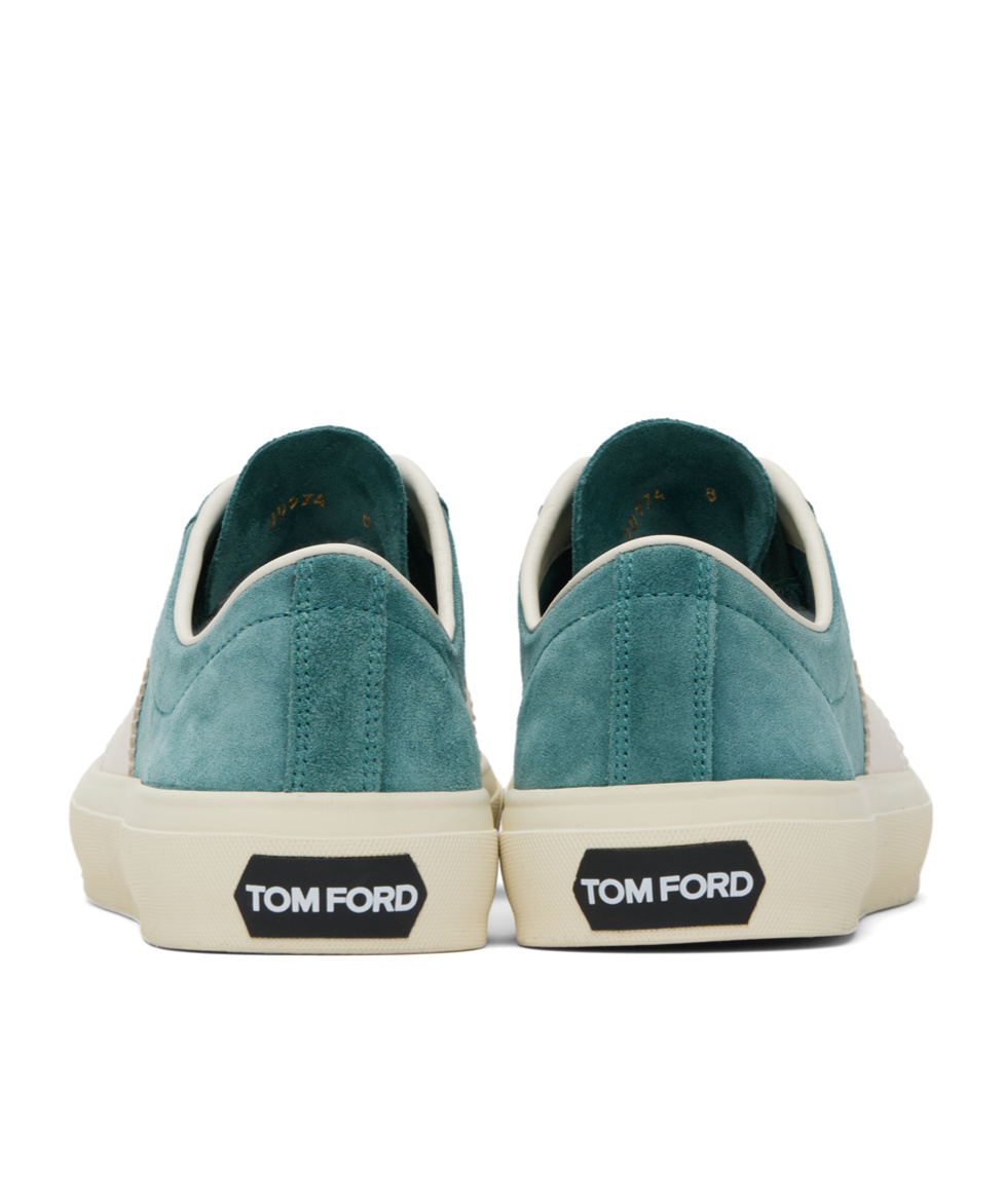 Tom Ford Round Head Flat Low-cut Skate Shoes In Blue