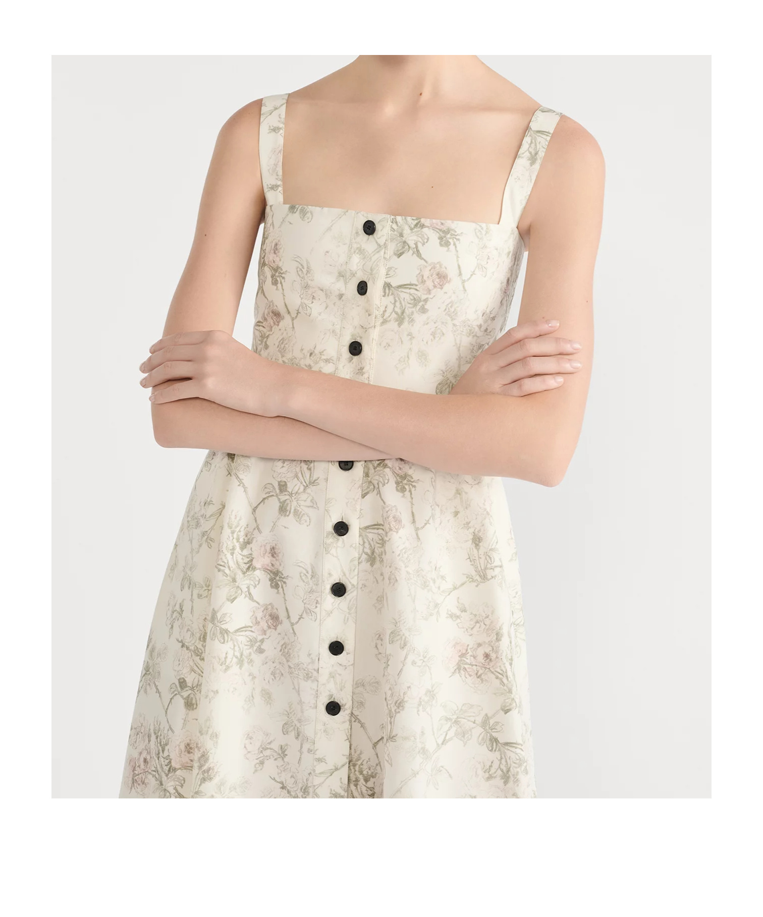 Dior Mid-length Flared Dress In White