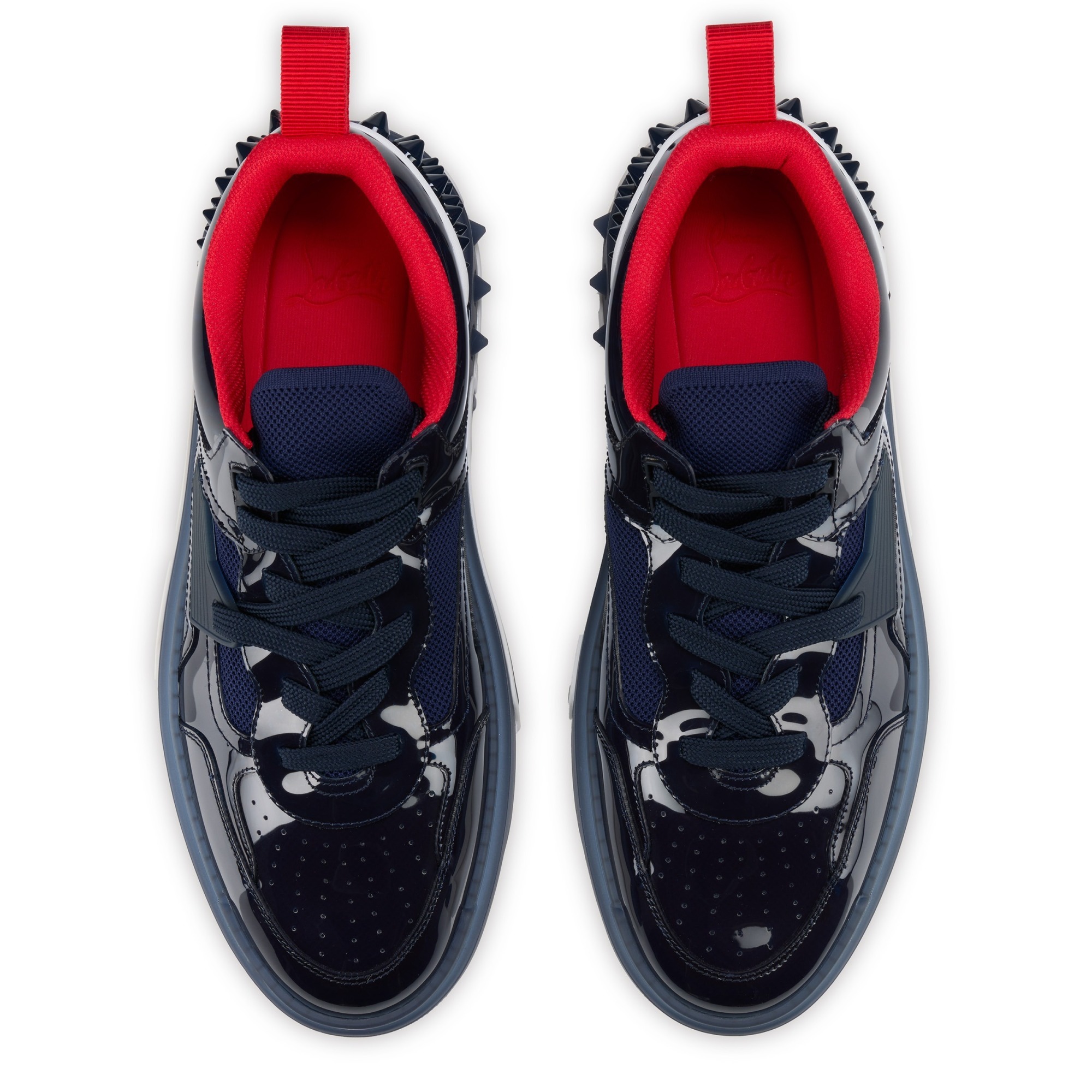 Christian Louboutin Mens Zaffiro Astroloubi Leather Trainers In Blue