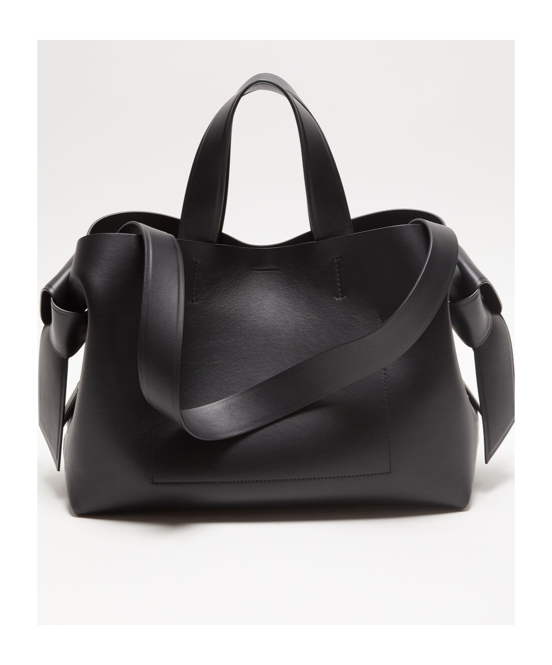 Acne Studios Musubi Knotted Leather Tote In Black