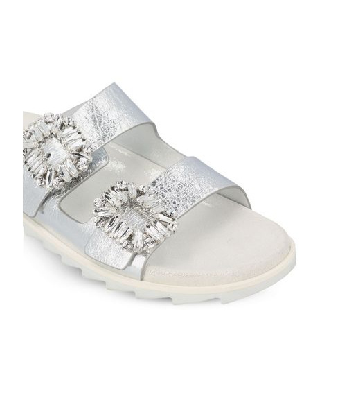 ROGER VIVIER ROGER VIVIER DOUBLE STRAP SLIP-ON SANDALS