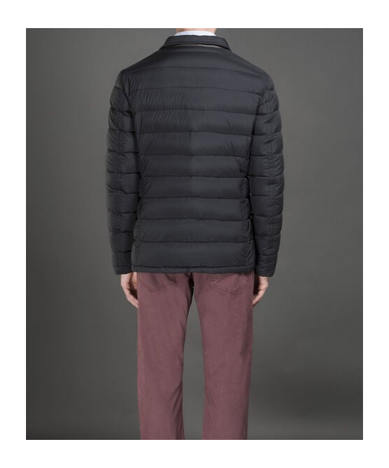 Moorer Zayn Padded Button-front Jacket In Black