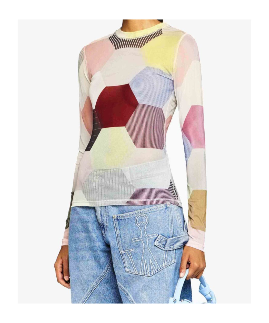 Shop Jw Anderson Patchwork-print T-shirt In White