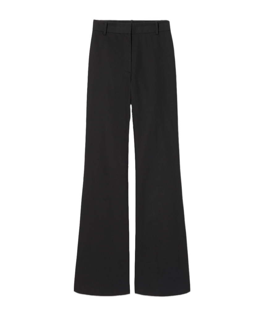 Shop Nili Lotan Effy Flared Pants In Black