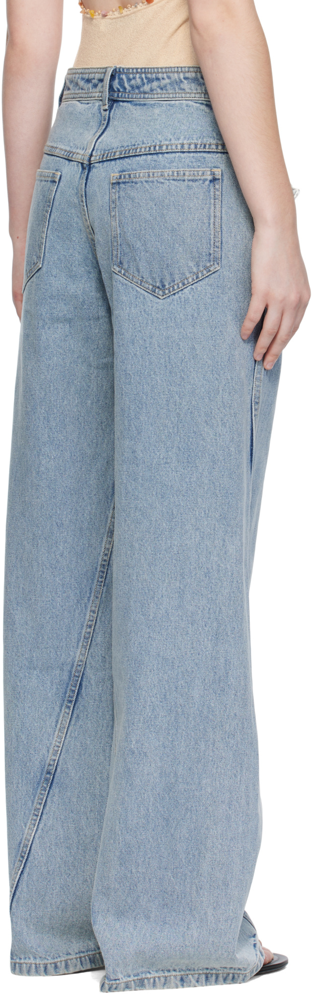 Christopher Esber Wide-leg Jeans In Blue