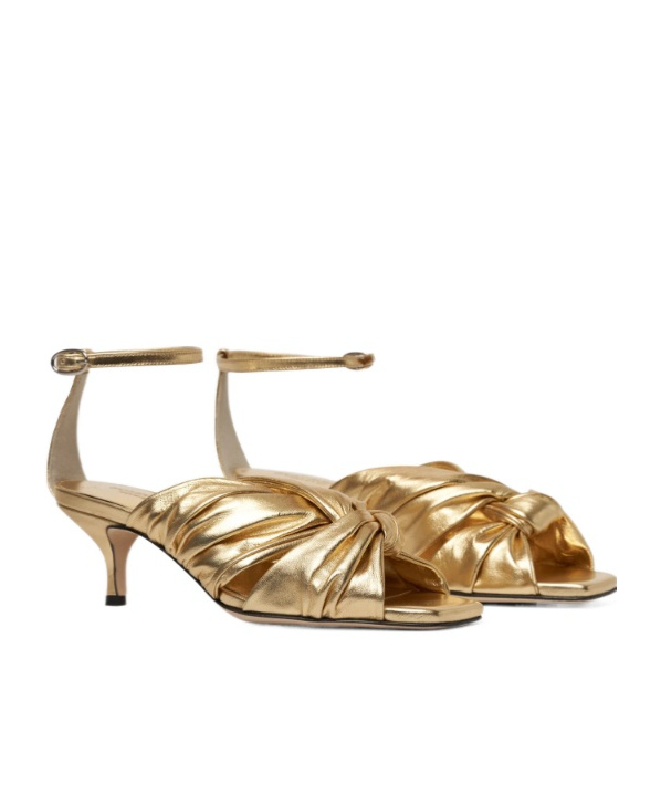 Scarosso Knot Sandals In Gold