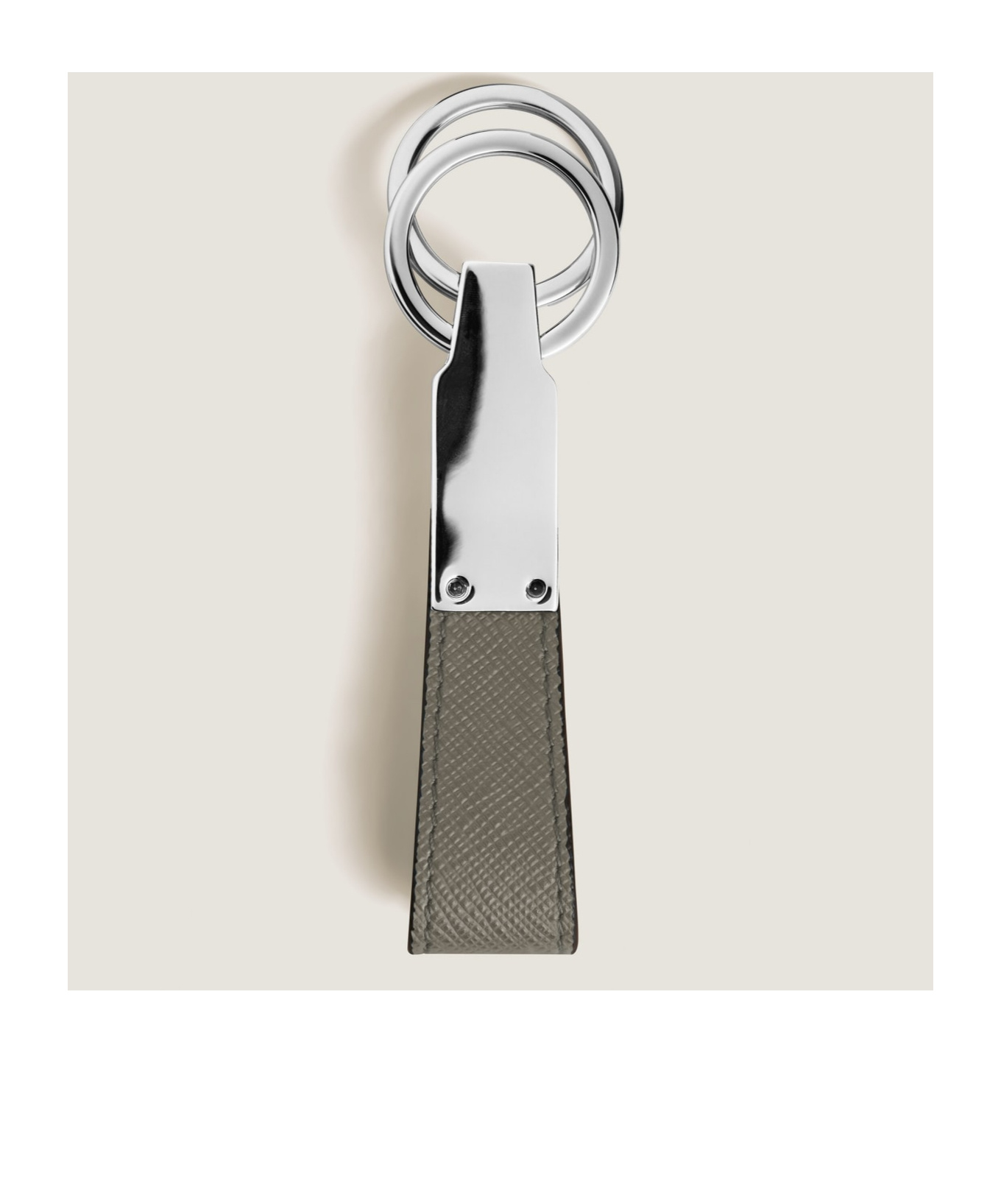 Montblanc Logo Keychain In Medium Gray