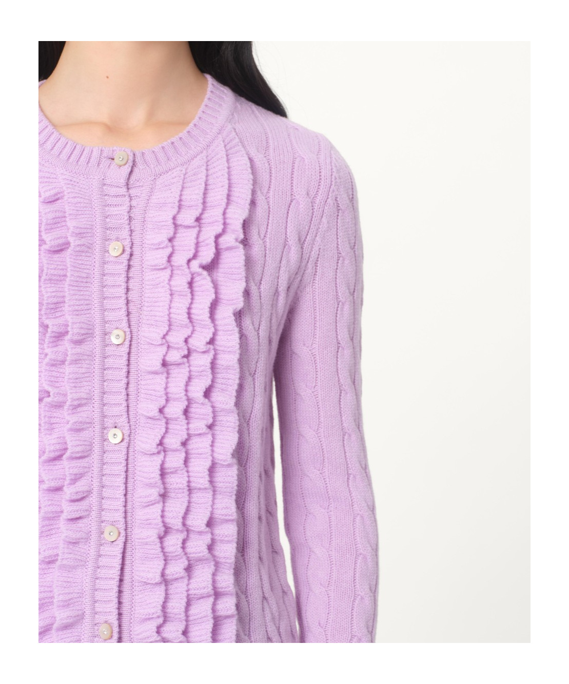 Valentino Wollcardigan Frau Lila Xs In Purple