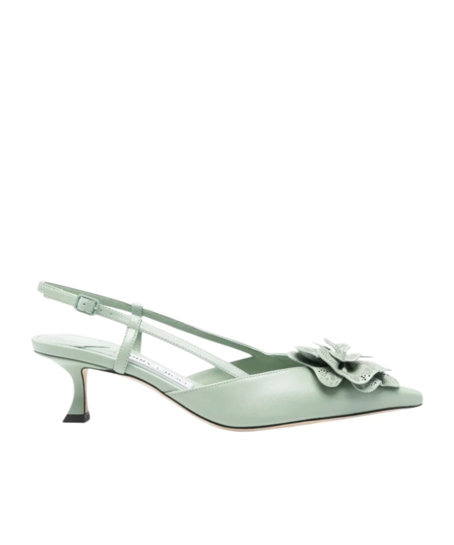 Jimmy Choo Mimmi 50 Open-heel Sandals In Green