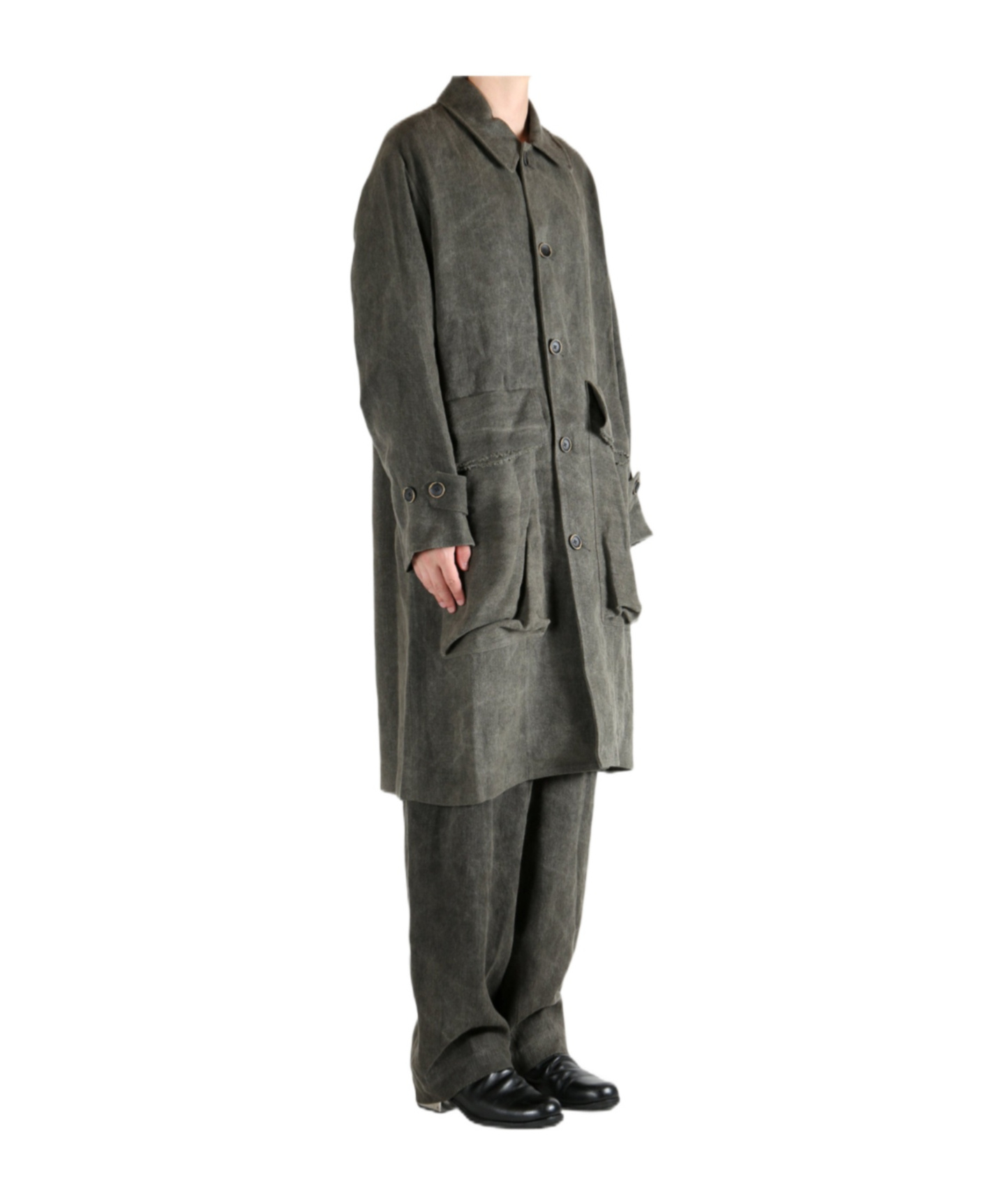 Uma Wang Long-sleeved Windbreaker In Gray