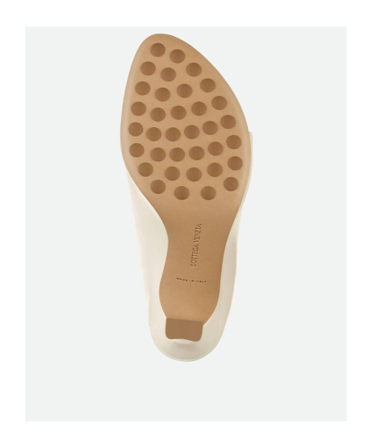 Bottega Veneta Cushion Lux Leather Mule Sandals In Sea Salt