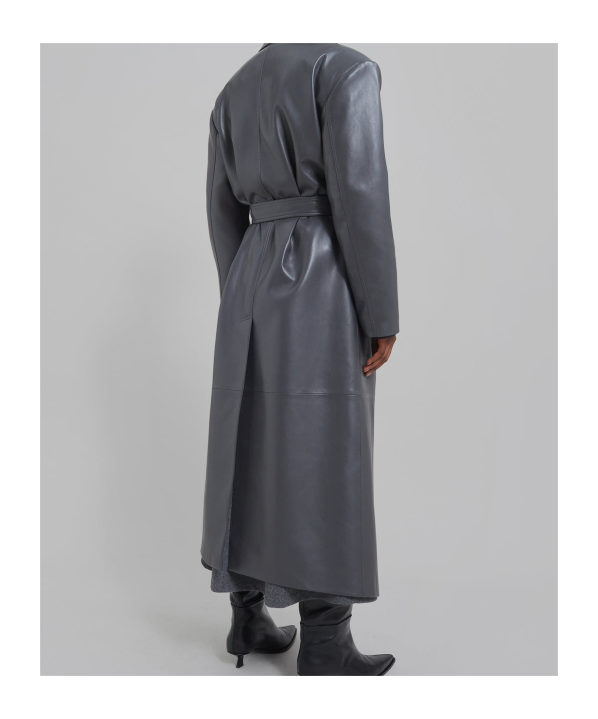 The Frankie Shop Tina Faux Leather Trench Coat