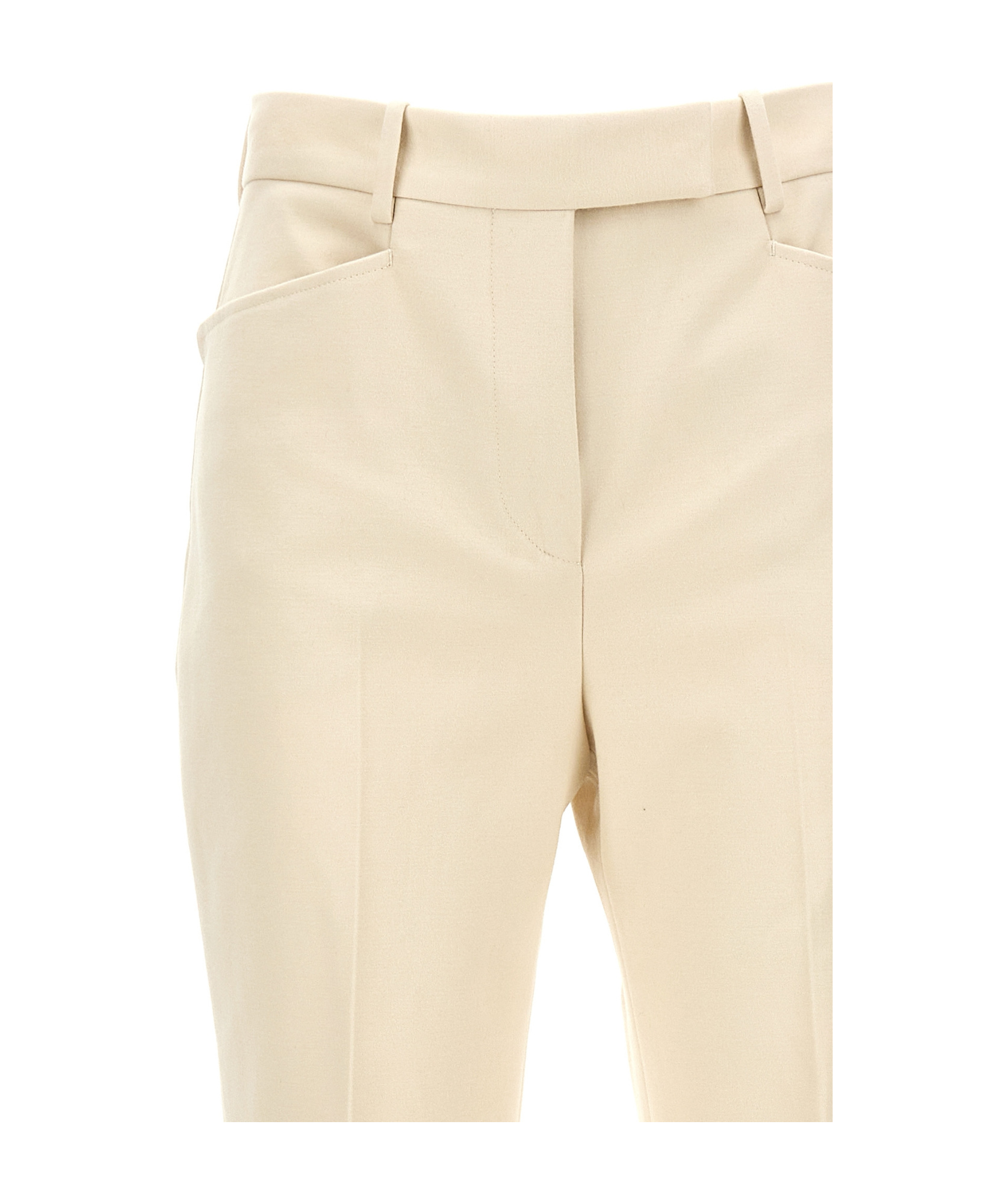 Tom Ford White Moleskin Pants In Nude