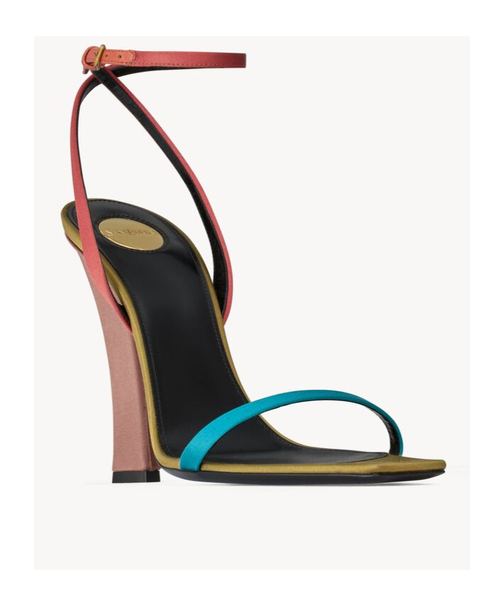 SAINT LAURENT DOMINIQUE SANDALS IN SATIN CREPE