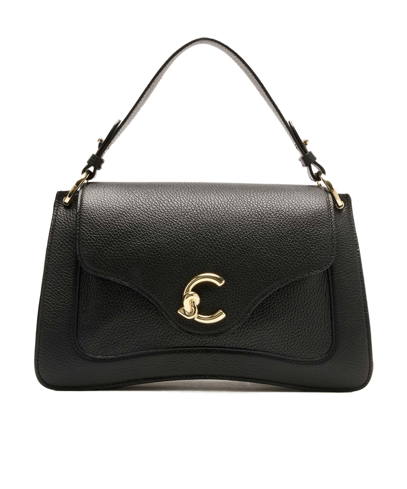 Coccinelle Medium Flip Shoulder Bag In Black