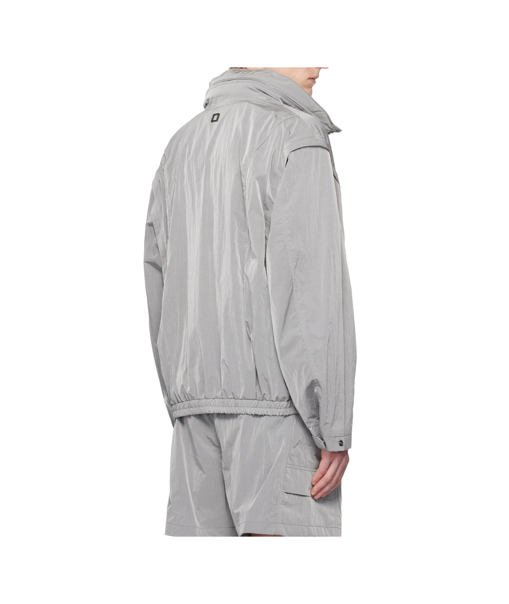 Wooyoungmi Gray Nylon Track Jacket In Gray
