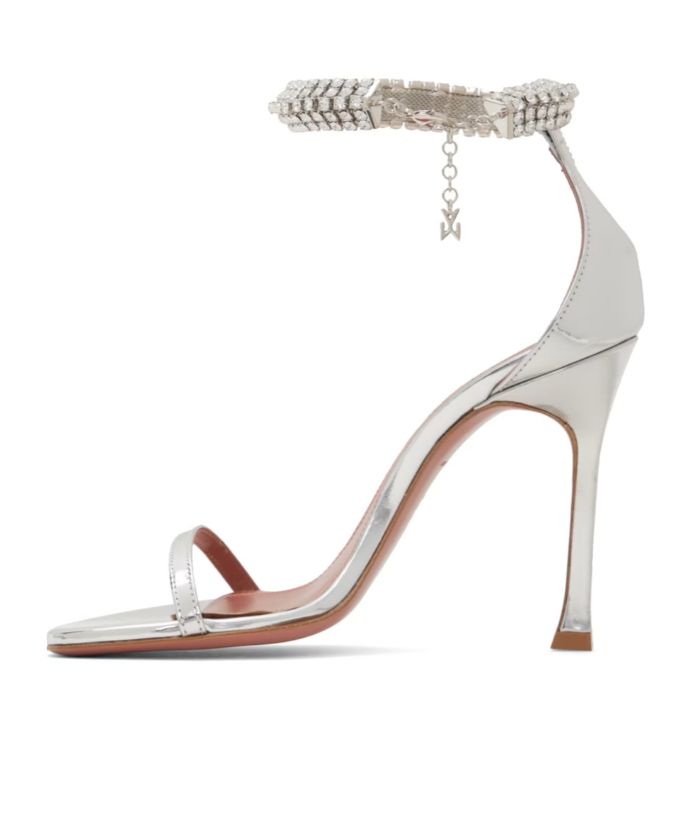 AMINA MUADDI IMAN SINGLE-STRING HIGH-HEELED SANDALS