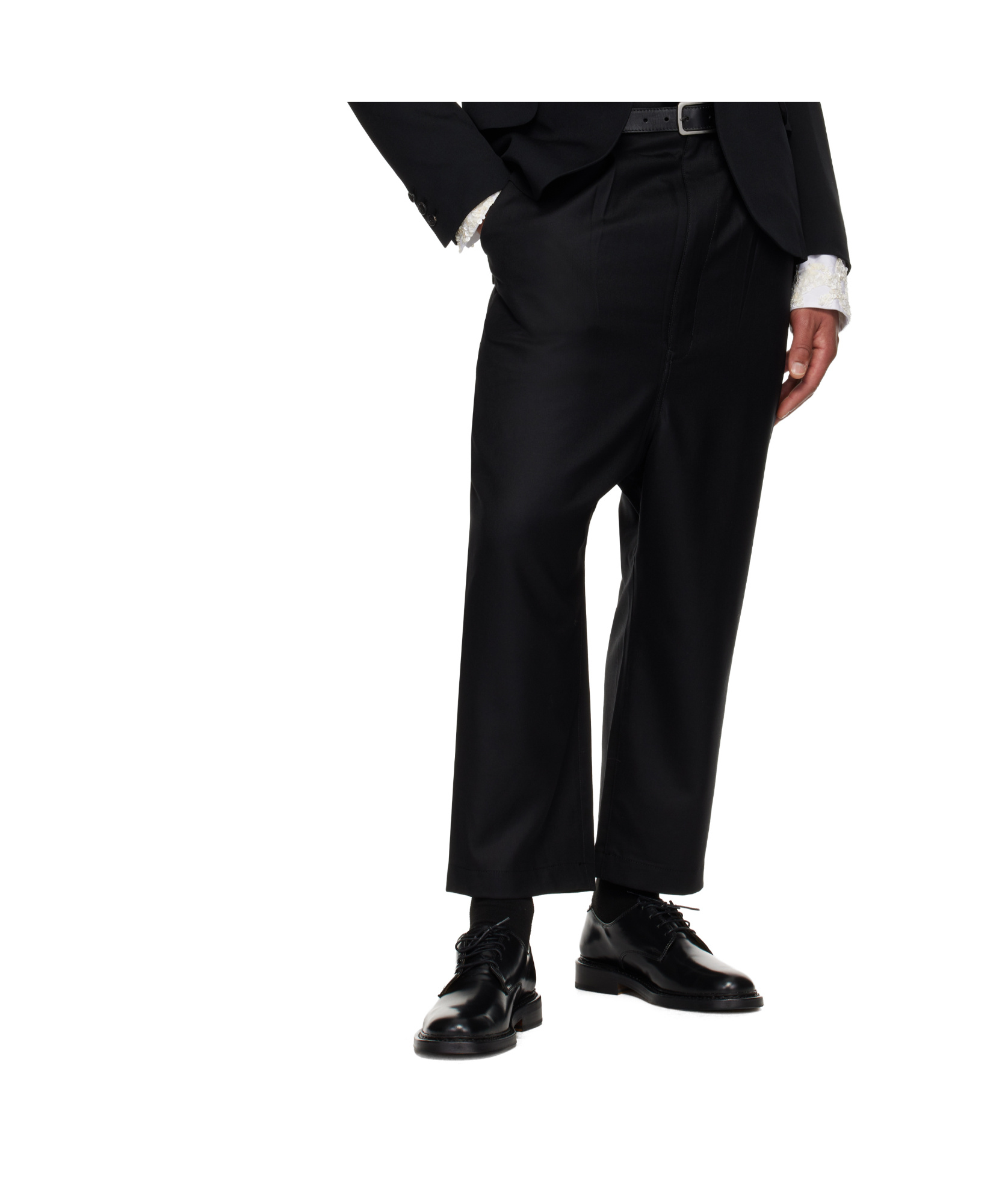 Comme Des Garçons Cordura Belted Jogging In Black