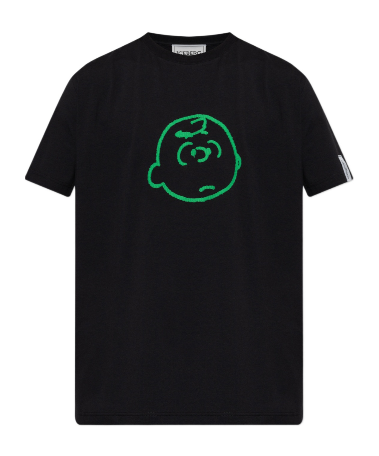 Iceberg Peanuts-embroidered T-shirt In Black