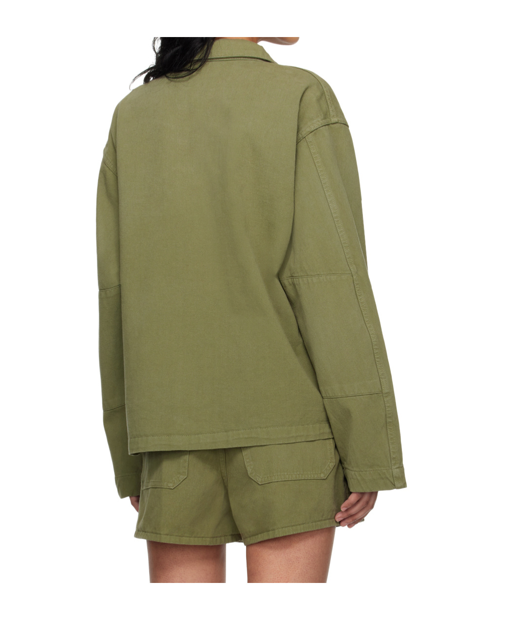 Re/done Khaki Field Jacket In Green