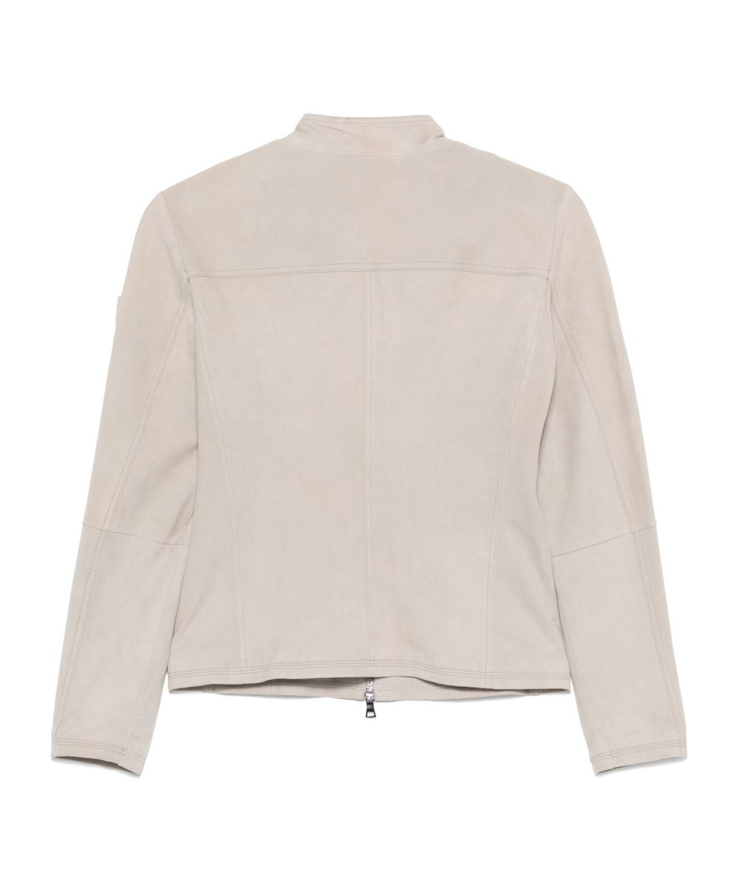 Peuterey Suede Leather Jacket In Taupe