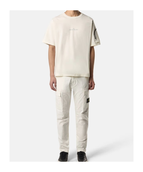 Stone Island Plain Jersey T-shirt In Nude