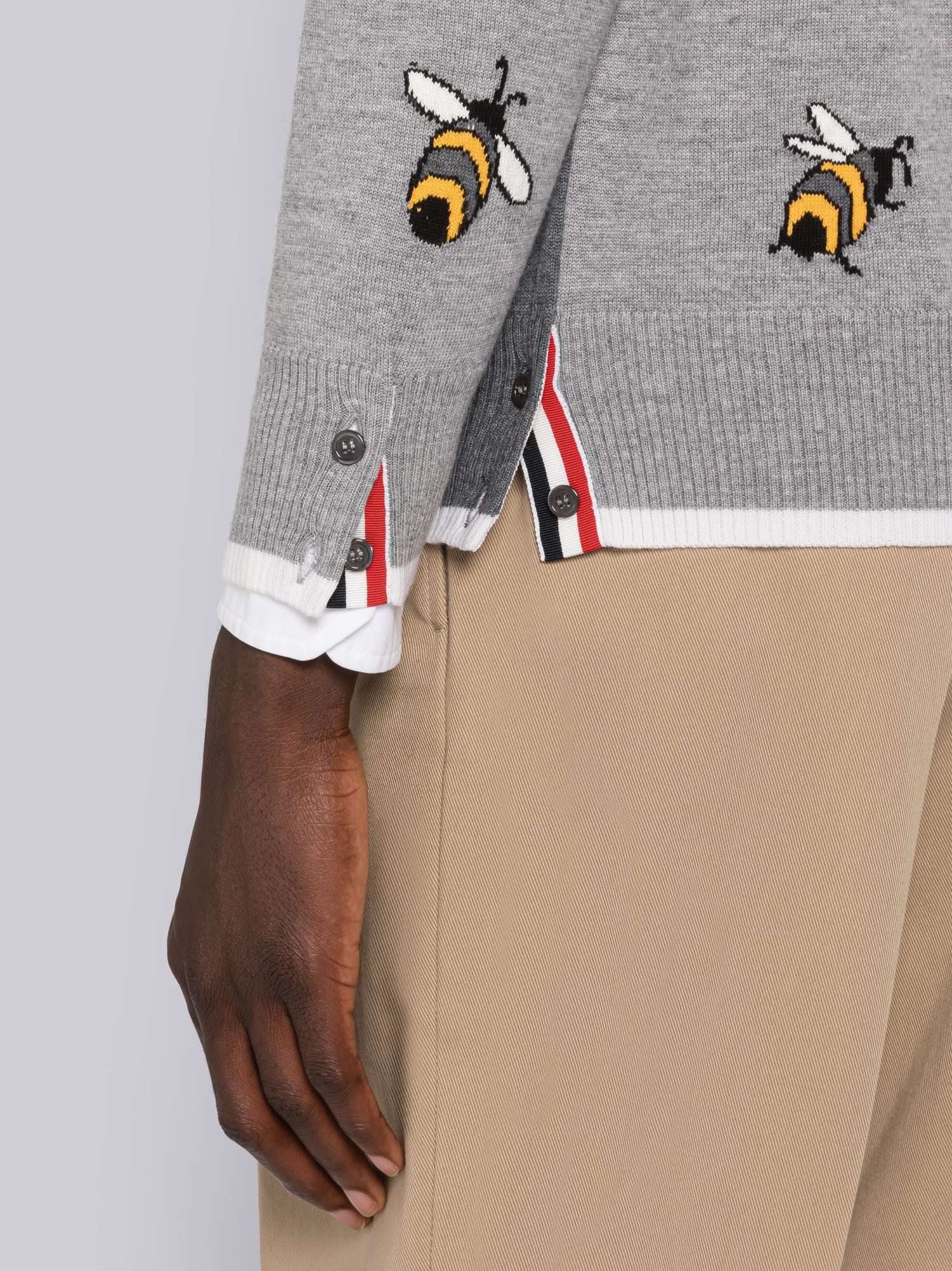 Shop Thom Browne 4-bar Striped Cardigan In Multicolor
