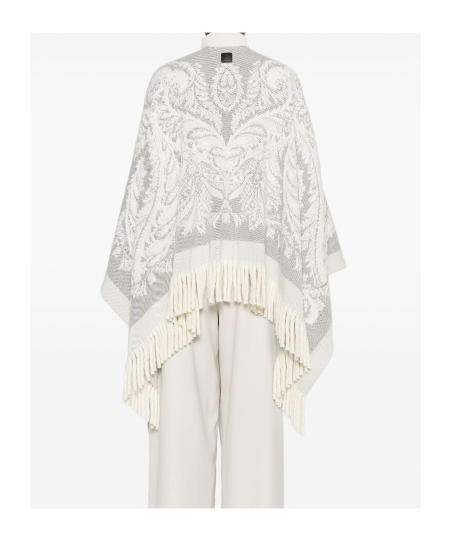 Etro Paisley-pattern Fringed Poncho In Multi