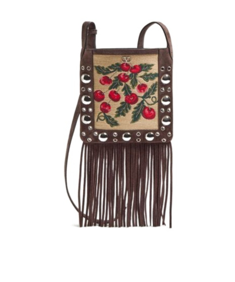 Valentino Small Tassel Shoulder Bag In Multicolor