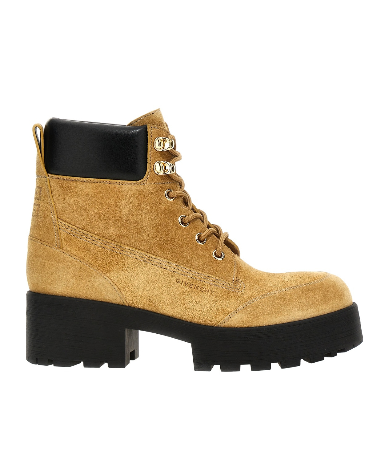 Givenchy Chunky Heel Suede Ankle Boots In Black