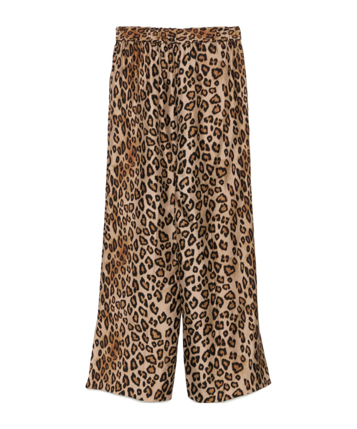 Alberto Biani Leopard Silk Pants In Nude