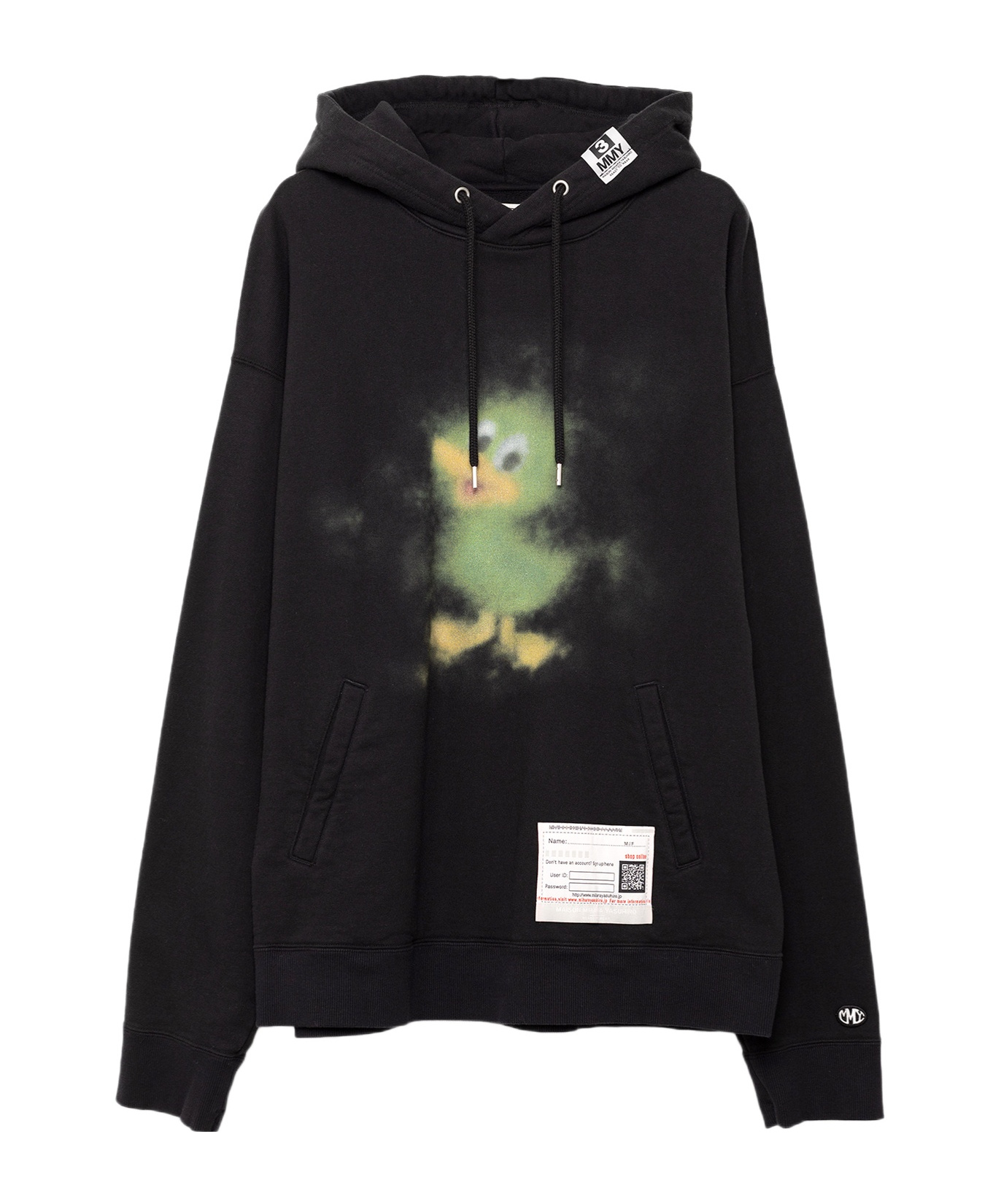 Miharayasuhiro Duck-print Hoodie In Black