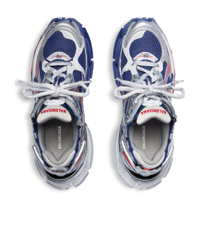Shop Balenciaga Men's Runner Gradient Sneaker In Navy/red/grey In Navy Blue, Red And Gray