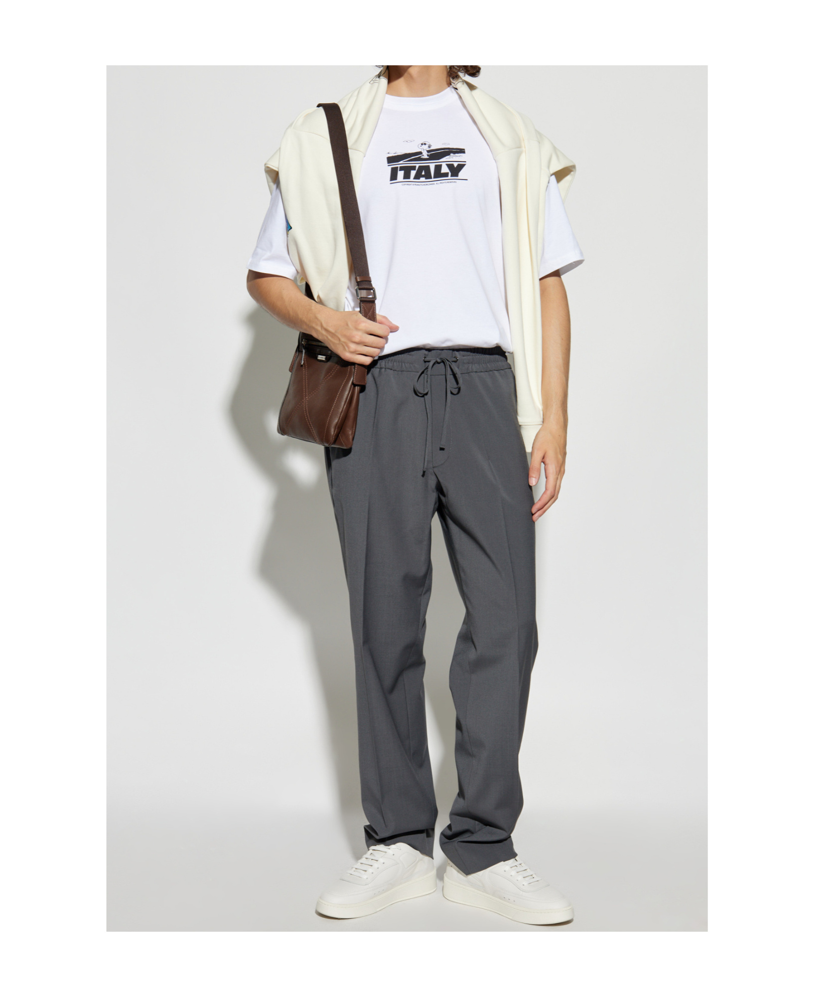 Iceberg Crew Neck Printed Sweatshirt In Neutral