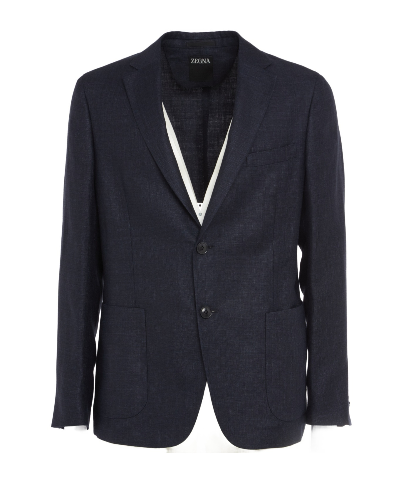 Shop Zegna Long-sleeved Suit Jacket