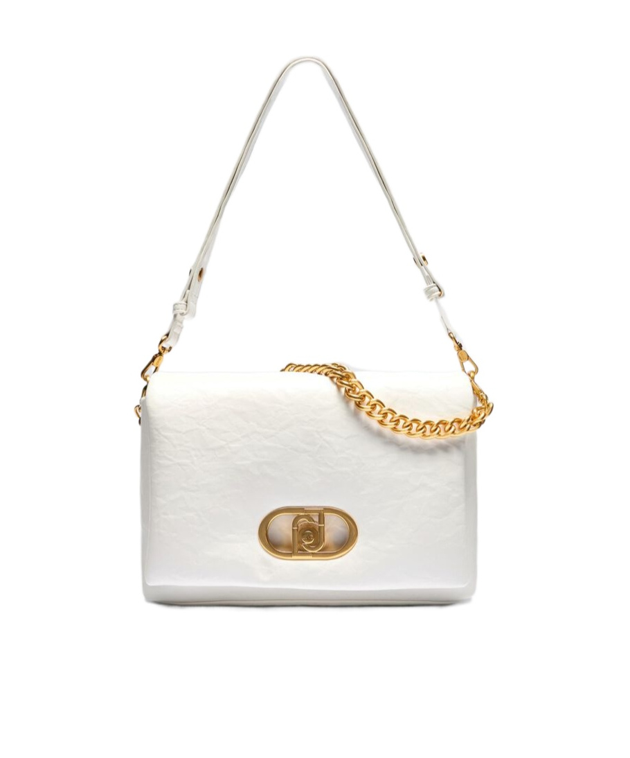 Liu •jo Lapuffy Flip Shoulder Bag In White