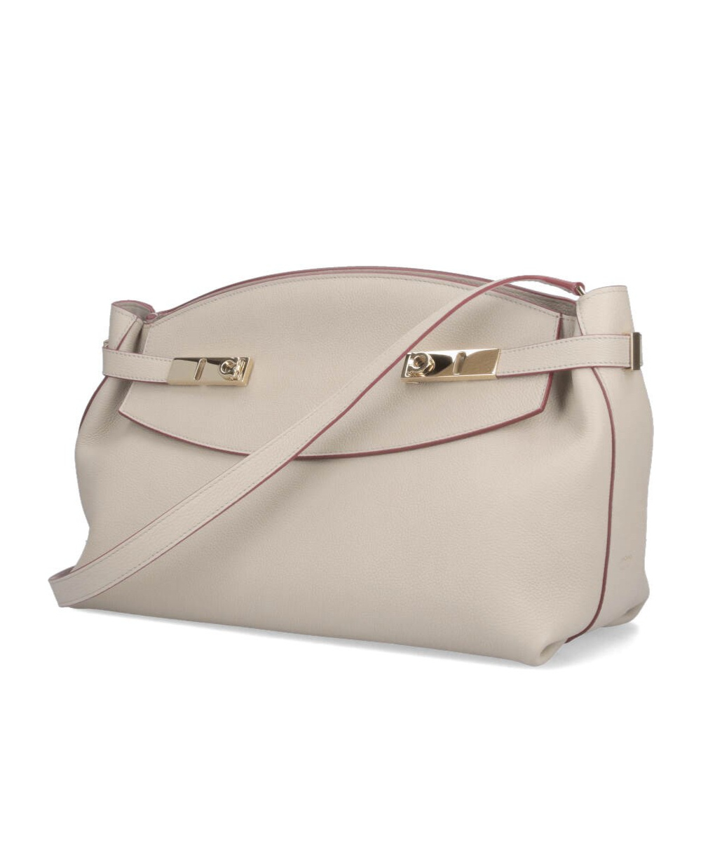 Shop Ferragamo 'hug Soft'large Crossbody Bag In Nude