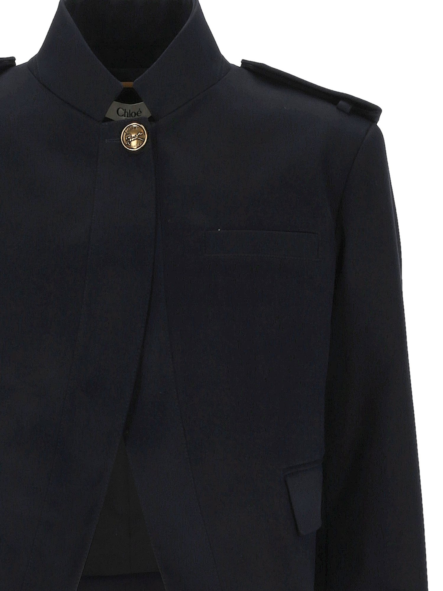 Chloé Short Jacket Epaulettes In Black