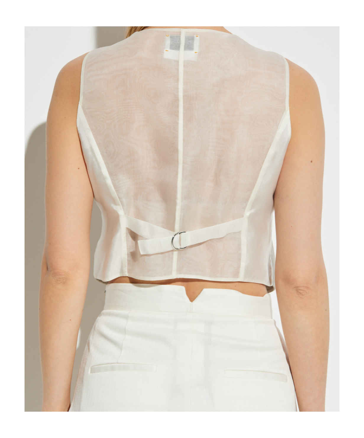 Shop Forte Forte V-neck Sleeveless Vest In White