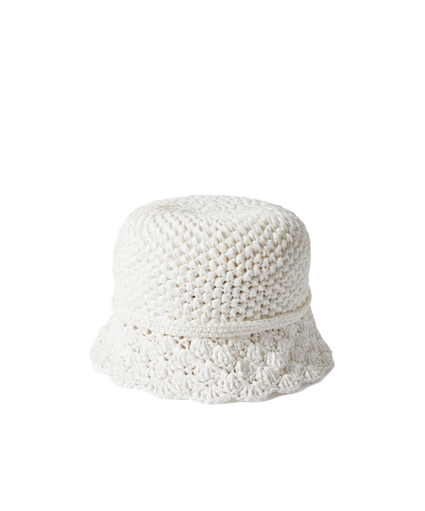 Valentino Crocheted Fisherman's Hat In White