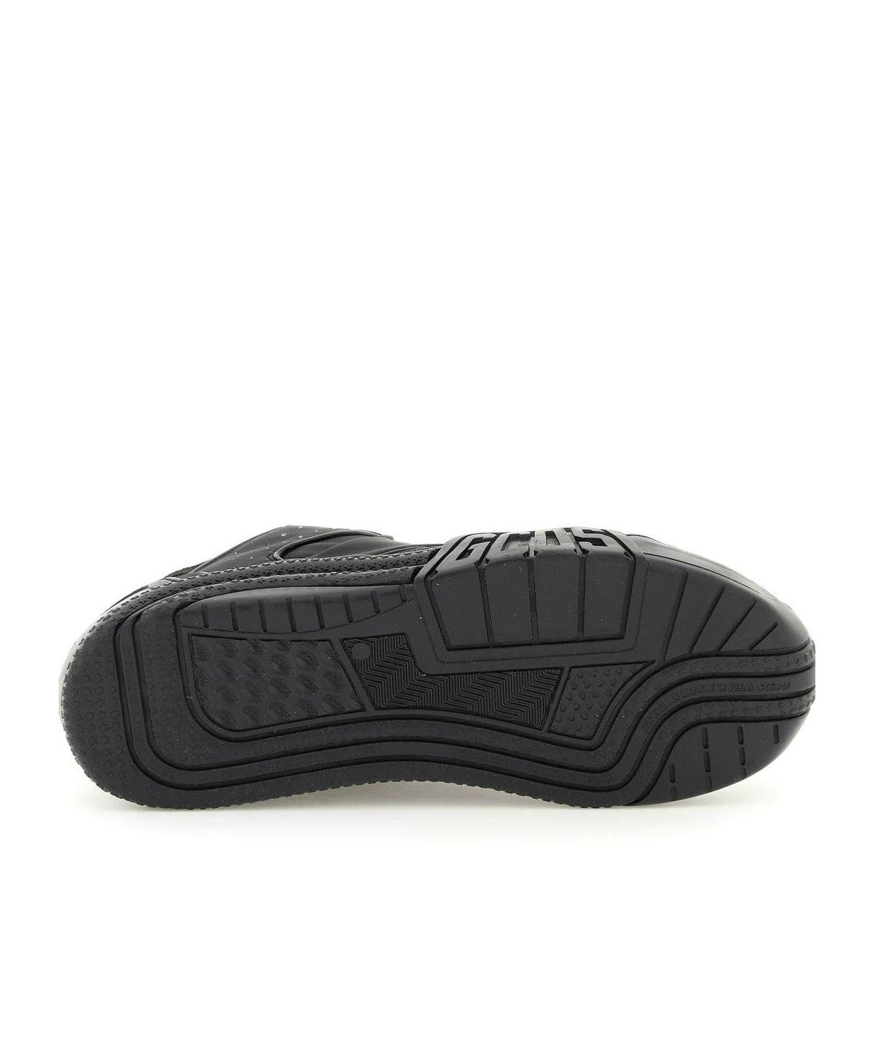 Gcds Lace-up Low-cut Sneakers In Black