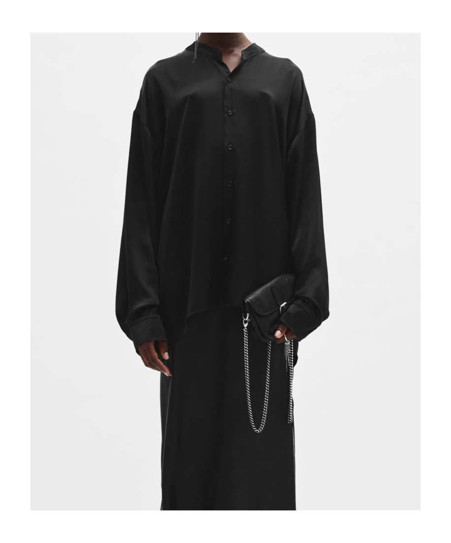 Ann Demeulemeester Long-sleeved Shirt In Black