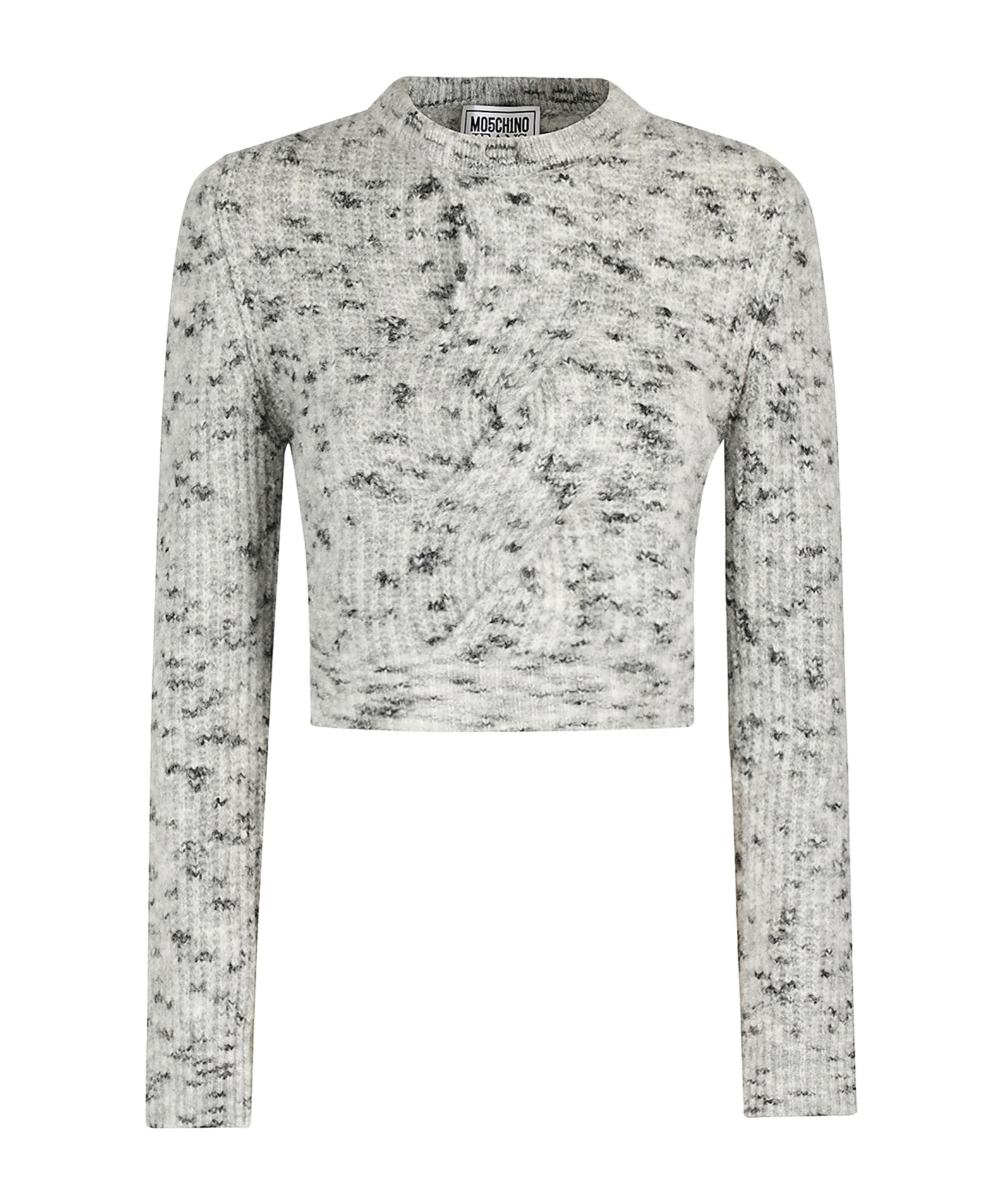 Moschino Round Neck Sweater In Gray