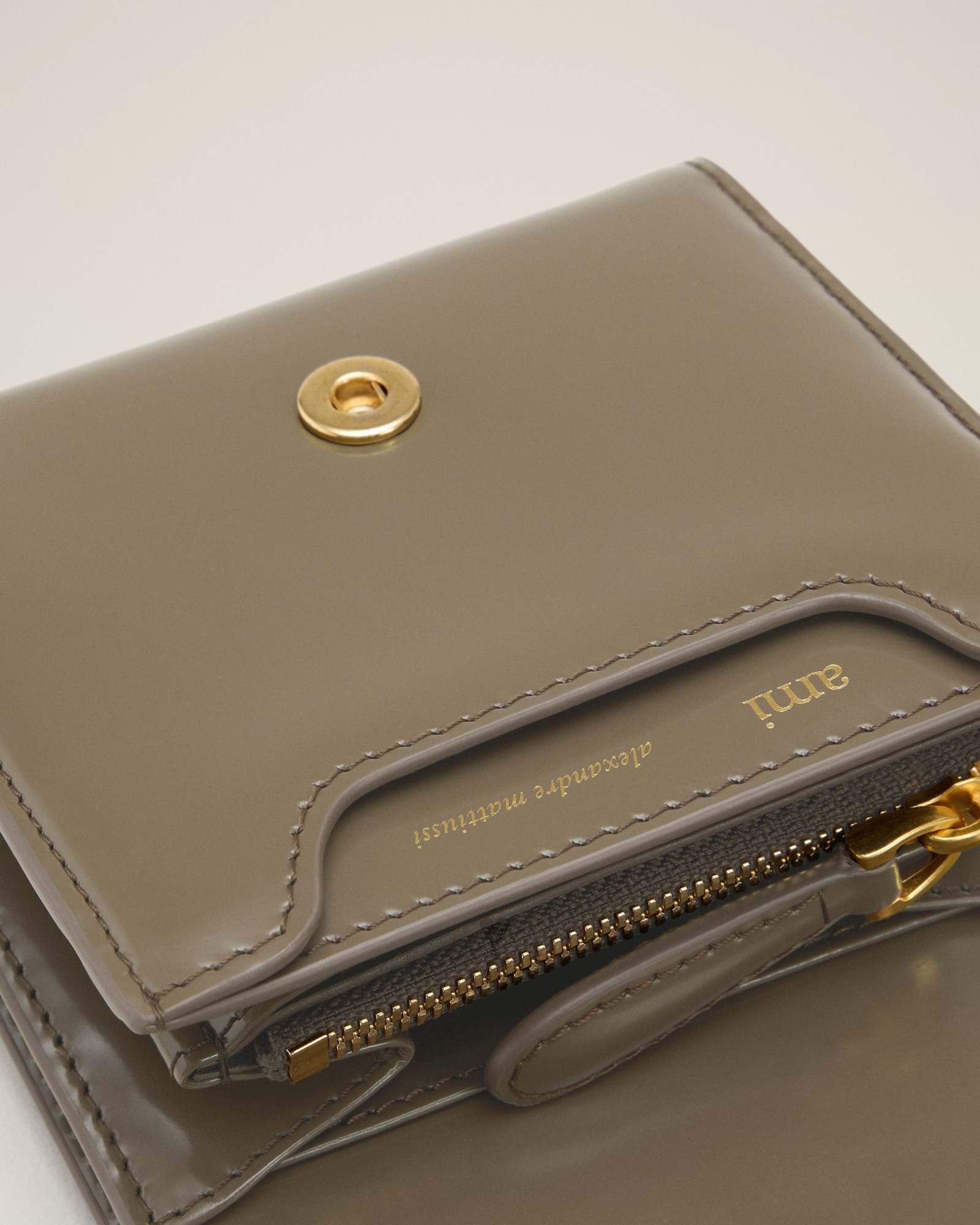 Ami Alexandre Mattiussi Flap Wallet In Brown