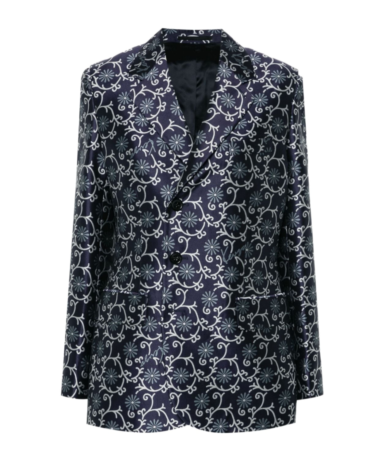 Kenzo Jacquard Blazer Rear Vent In Black