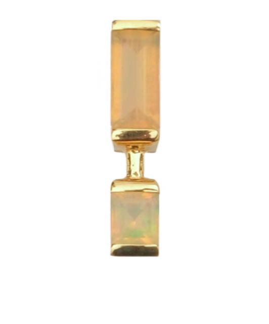 Aliita Compuesta Single Earring In In Yellow Gold And Opal