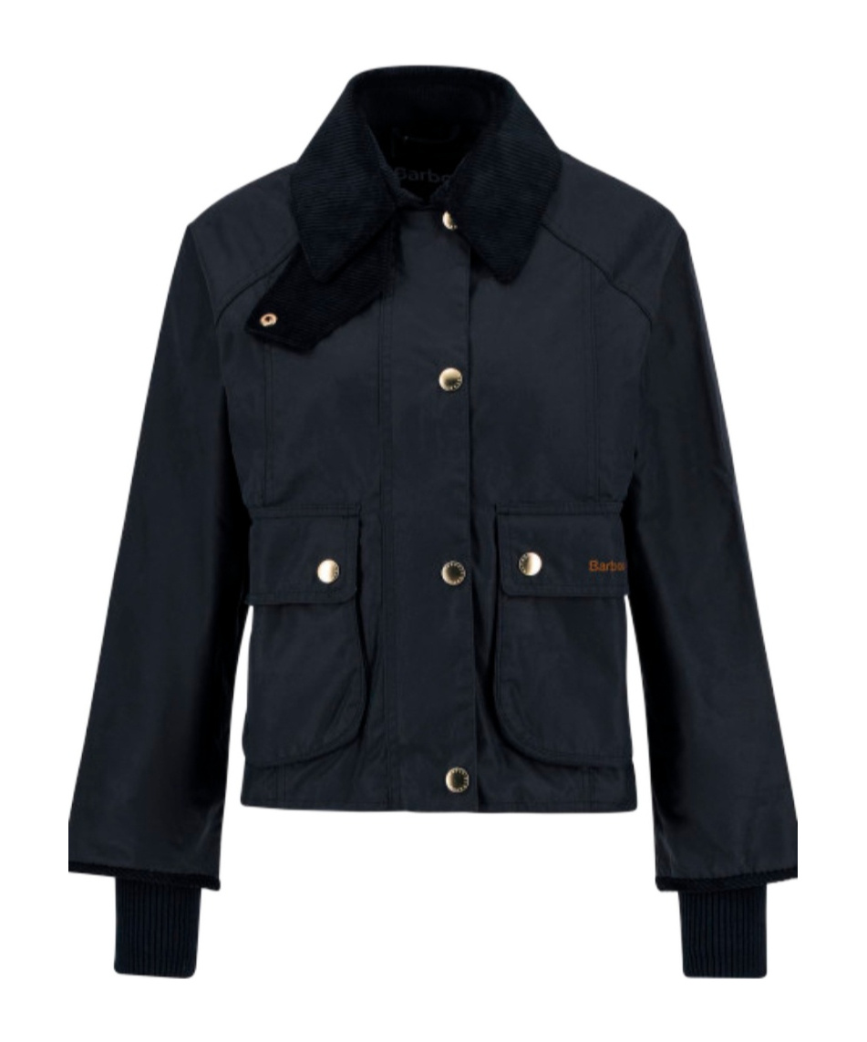 Barbour Corduroy-collar Jacket In Blue