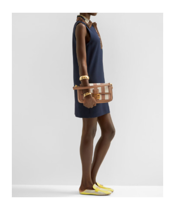 Fendi Sequin Embellished Sleeveless Mini Dress In Blue