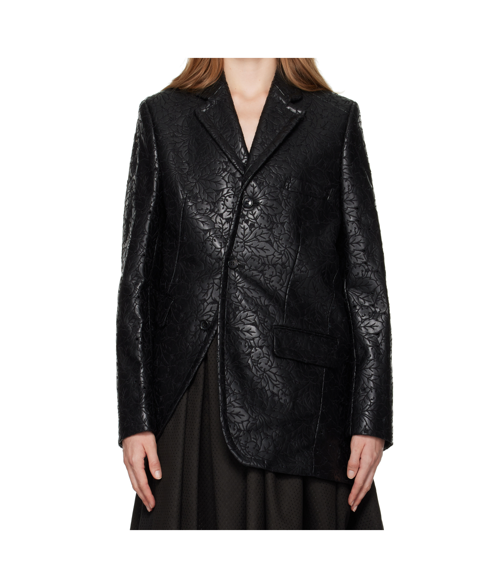 COMME DES GARÇONS LONG-SLEEVED LEATHER JACKET 