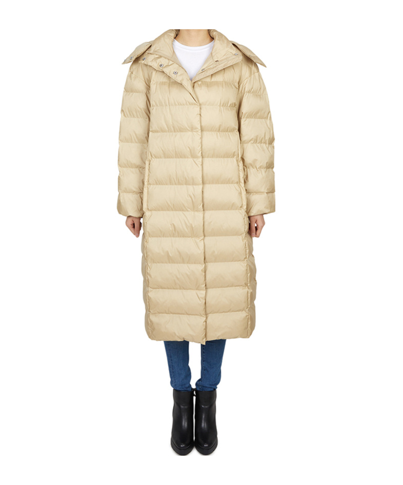 Max Mara Long-sleeved Cotton-padded Jacket In Neutral